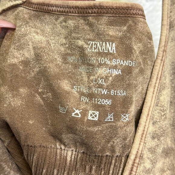 NWOT Zenana Tan Ribbed V-Neck Bralette Crop with Adjustable Straps - Picture 5 of 5